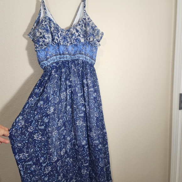 NWT Miss Me Ruffle Print Maxi Dress - Picture 12 of 15